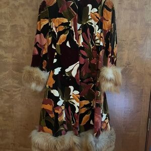 Vintage Bill Blass Velvet Fur Coat